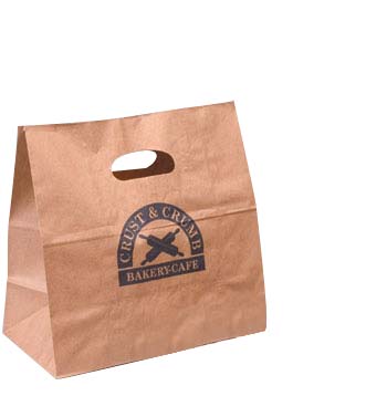 Die-Cut Handle Paper Carryout Bags | NYS Plastic Bag Alt | 5,000 pcs