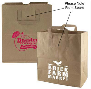 Flat Handle Front-Seam Paper Bag | 5,000 pcs | $3,000 ($0.60/bag!)